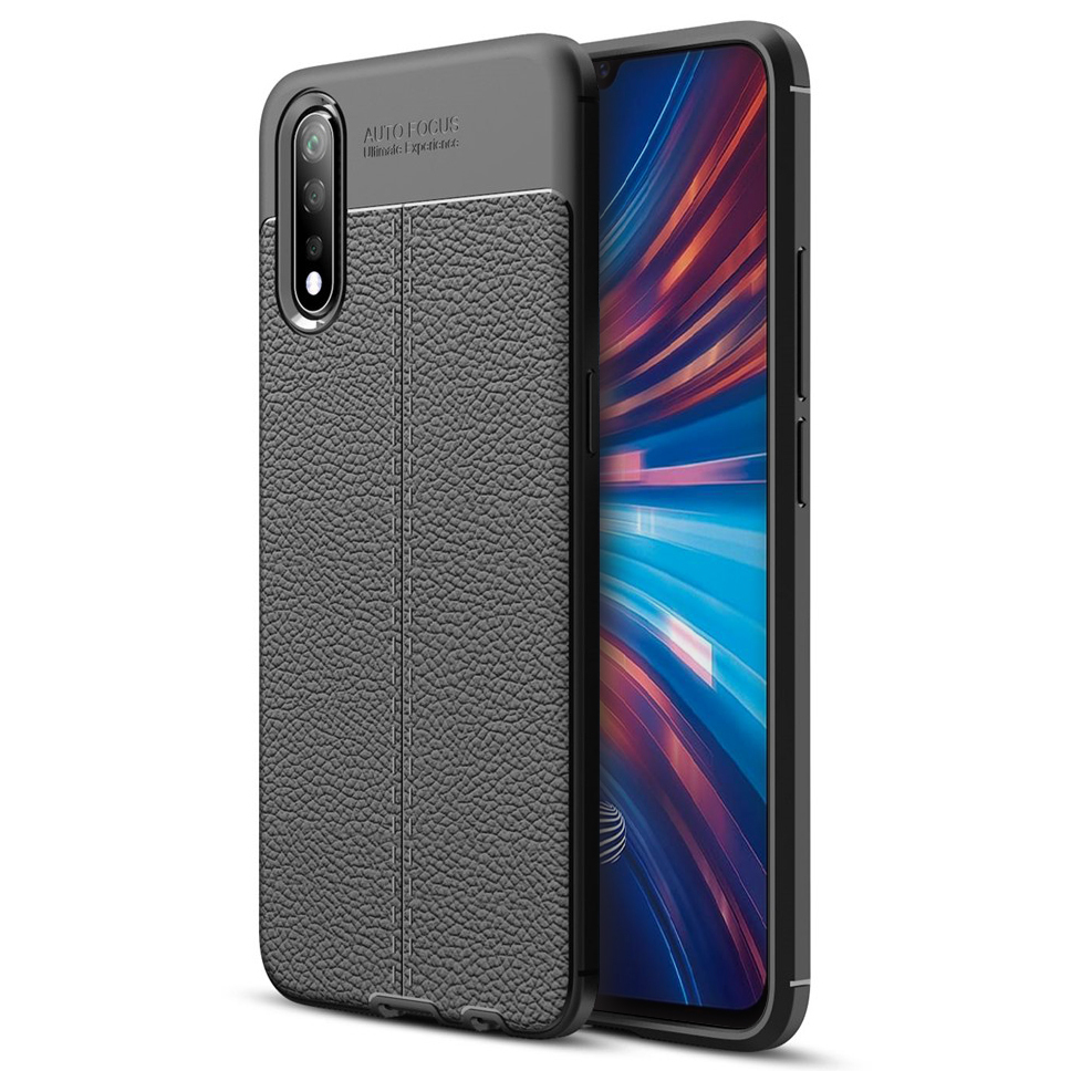 Flexi Slim Litchi Texture Case For Vivo S1 Black